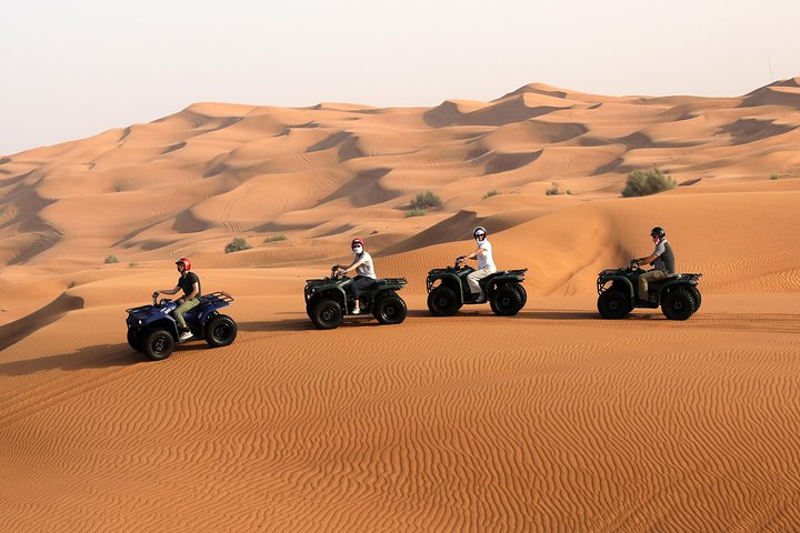 Quad bikes in the Dubai desert dunes